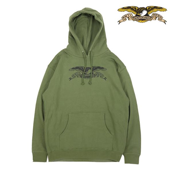 パーカー ANTI HERO アンタイヒーロー   BASIC EAGLE 裏起毛 OLIVE