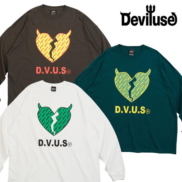 ロンT　Deviluse デビルユース   Big Heart L/S T-shirts