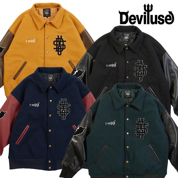 スタジャン メンズ 【デビルユース】 大きいサイズ 【M ~ XL】 DEVILUSE DVUS S...