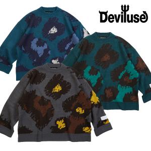 DEVILUSE デビルユース セーター Leopard Knit Crewneck｜e-issue