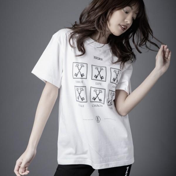 ZERO EVOKE Tシャツ　白  Six life White   (ゼロイヴォーク)