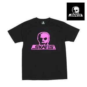 スカルスケーツ SKULL SKATES Tシャツ BURBS　Black x Pink 半袖　Tシ...