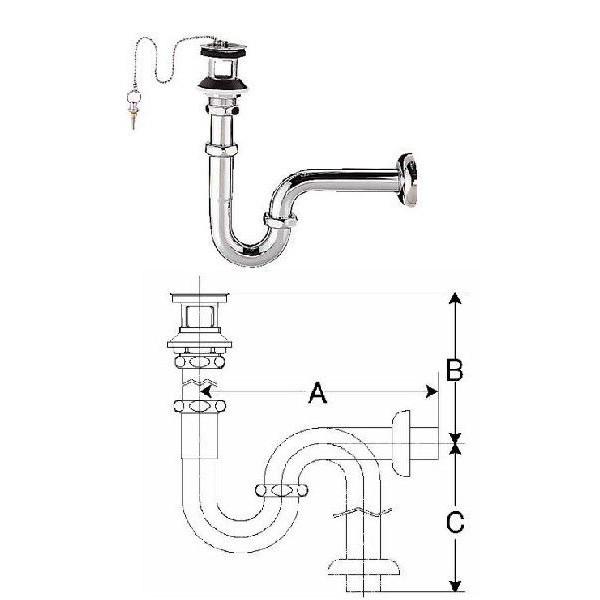 ゴム栓式排水Sトラップ LF-10SA　商品金額￥30,000以上購入で送料無料!