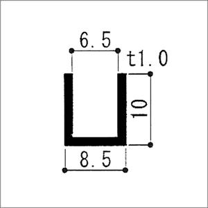 アルミチャンネル 1.0x8.5(内寸6.5)...の詳細画像1