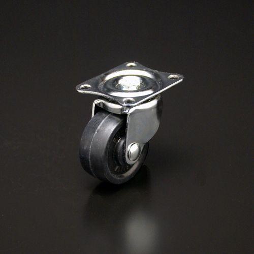 自在型単輪キャスター プレートタイプ ストップ無 38mm