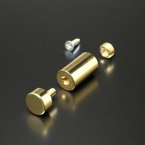 化粧ビス セット 20mm パイプ長 100mm 真鍮製 フラットタイプ EPA-L20F-100 ゴールド｜e-kanamono