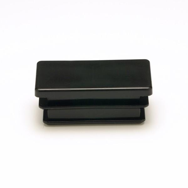 パイプキャップ 樹脂 30x15mm 不等辺角パイプ用 厚み1.2〜1.6mm用  黒 ブラック