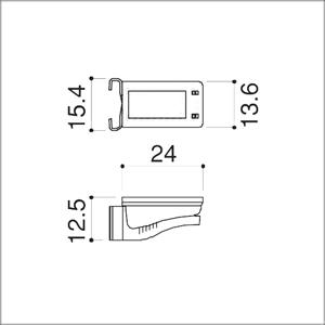 フラッシュ棚柱 KTR-4F用 専用棚受 ホワイトの詳細画像1