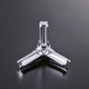 組立パイプシステム UPS-13C 13mm丸パイプ用 コネクター 3PK クロームメッキ