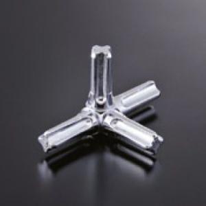 組立パイプシステム UPS-13C 13mm丸パイプ用 コネクター 4PK クロームメッキ