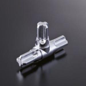 組立パイプシステム UPS-16C 16mm丸パイプ用 コネクター 3P クロームメッキ