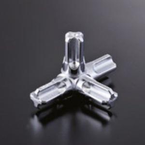 組立パイプシステム UPS-16C 16mm丸パイプ用 コネクター 4PK クロームメッキ