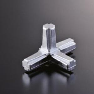 組立パイプシステム UPS-16S 16mm角パイプ用 コネクター 4PK クロームメッキ