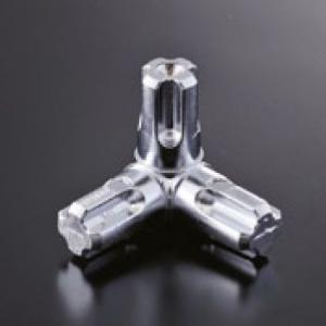 組立パイプシステム UPS-19C 19mm丸パイプ用 コネクター 3PK クロームメッキ