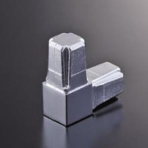 組立パイプシステム UPS-25S 25mm角クロームパイプ用 コネクター 2P クロームメッキ