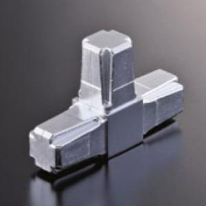 組立パイプシステム UPS-25S 25mm角クロームパイプ用 コネクター 3P クロームメッキ