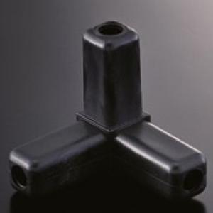 組立パイプシステム UPS-25S 25mm角アルミパイプ用 コネクター 3PK 黒（樹脂製）