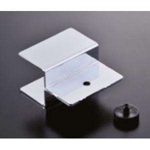 組立パイプシステム UPS-25S 25mm角パイプ用 棚受（ゴムクッション付属） クロームメッキ ...