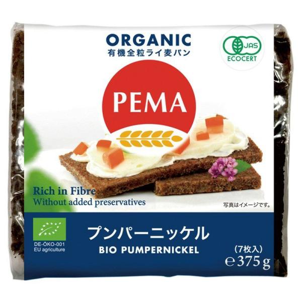 ミトク　PEMA 有機全粒ライ麦パン（プンパーニッケル)　375g（7枚入)　/取寄せ