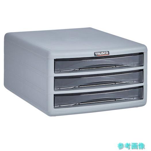 TRUSCO PA4-S3 プラスチックレターケース A4浅型タイプ 3段