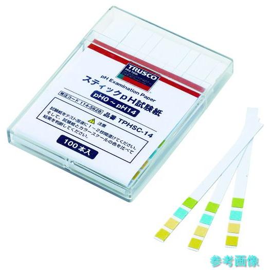 TRUSCO TPHSC-14 スティックpH試験紙 (pH1~14) 【1CS(100枚)】