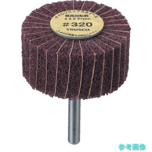 TRUSCO FM8025-320 ナイロンミックスホイール 外径80X厚25X軸6 320♯ 5個...
