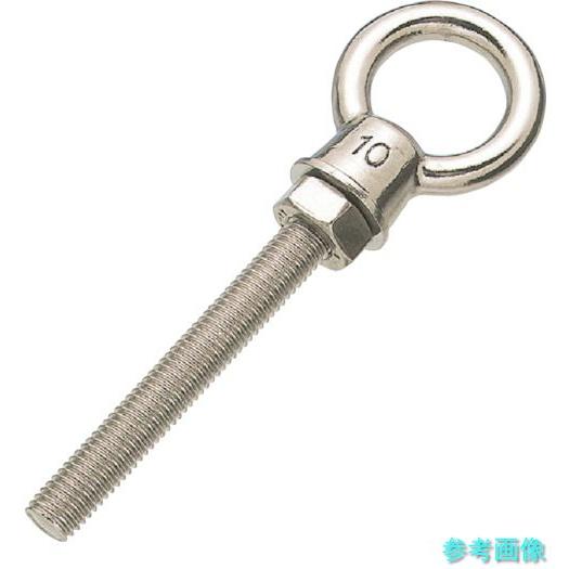 TRUSCO TLK-10W80 K型ロングアイボルト ステンレス製 W3/8 80mm(1個=1袋...