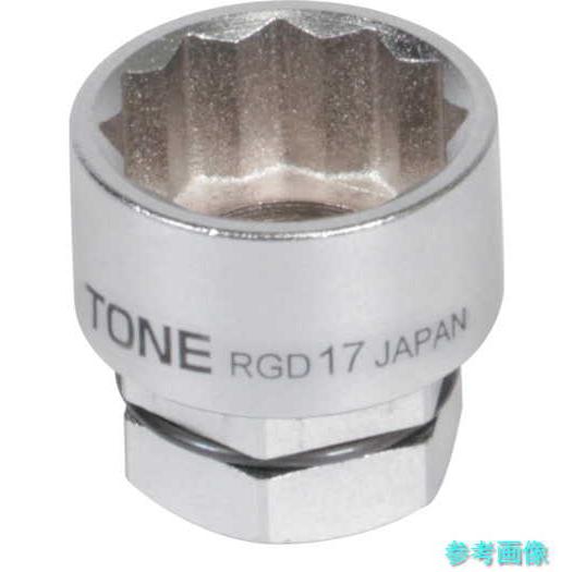 TONE RGD-10 ソケット(12角・めがね用) 対辺寸法10mm 全長17mm 【1個】