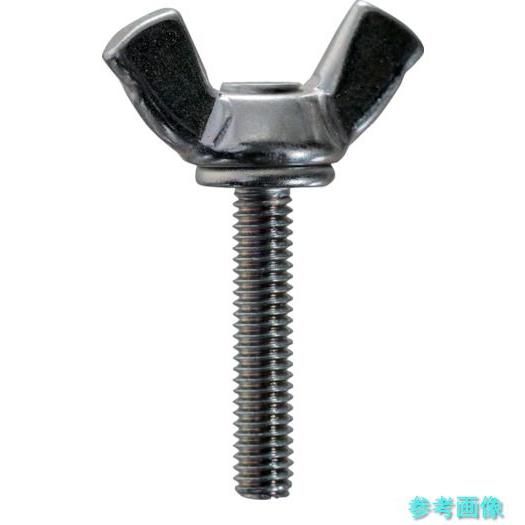 (TRUSCO) S082-0520 冷間蝶ボルト 2種 三価白 5X20 80本入 ヘキサゴンパッ...