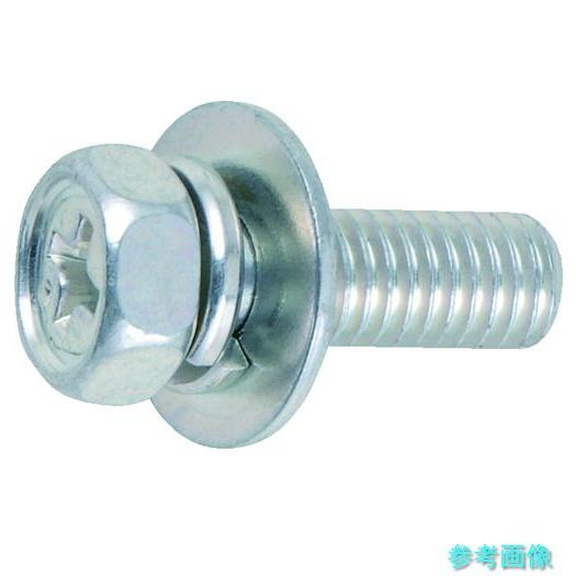 TRUSCO B768-0508 十字穴付アプセット組込 P=3 三価白 M5×8 33本入 /(+...