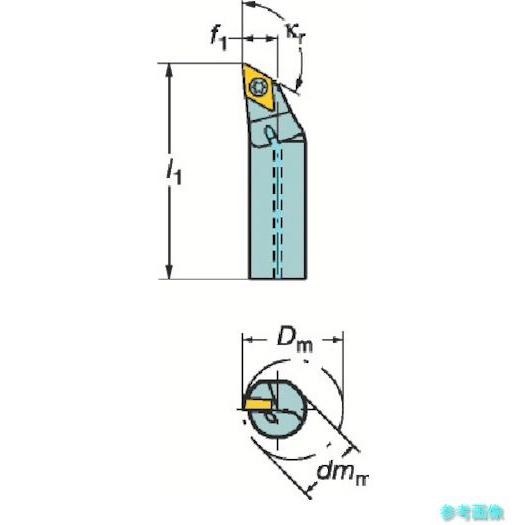 SANDVIK A20S-SDXCR11-R コロターン107 ポジチップ用ボーリングバイト(210...