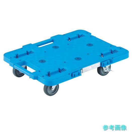 TRUSCO MPB-500JS-B 樹脂製平台車  ルートバン 370X500 4輪自在 ストッパ...