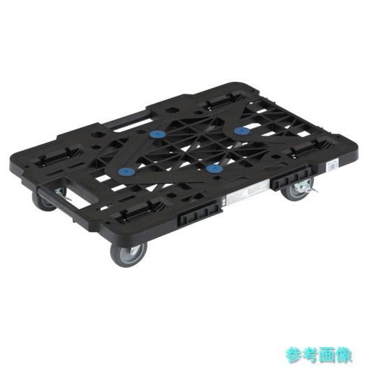 TRUSCO MPK-600JS-BK 樹脂製平台車  ルートバンメッシュタイプ 615X415 4...