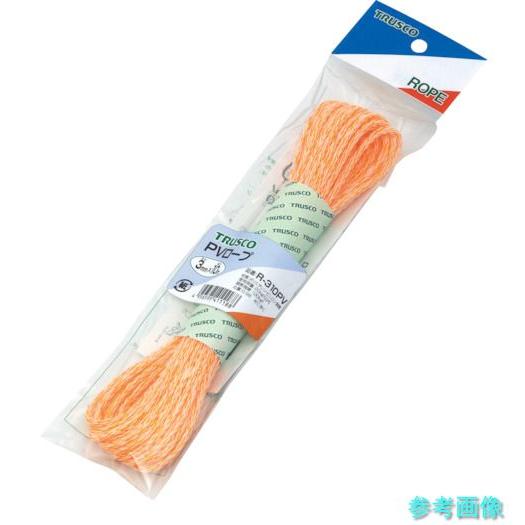 TRUSCO R-410PV PVロープ 3つ打 線径4mmX長さ10m