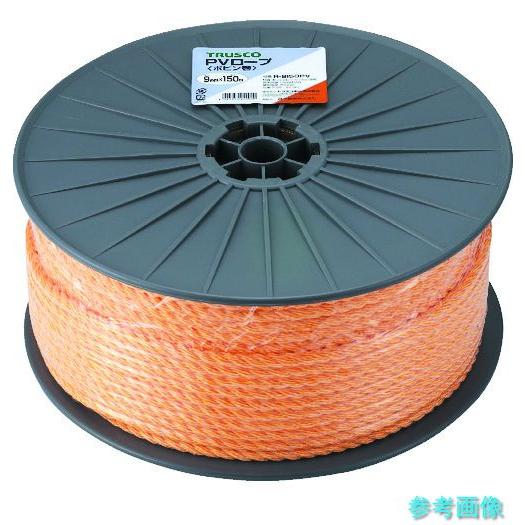 TRUSCO R-9150PV PVロープ 3つ打 線径9mmX長さ150m