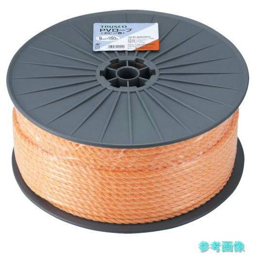 TRUSCO R-12100PV PVロープ 3つ打 線径12mmX長さ100m