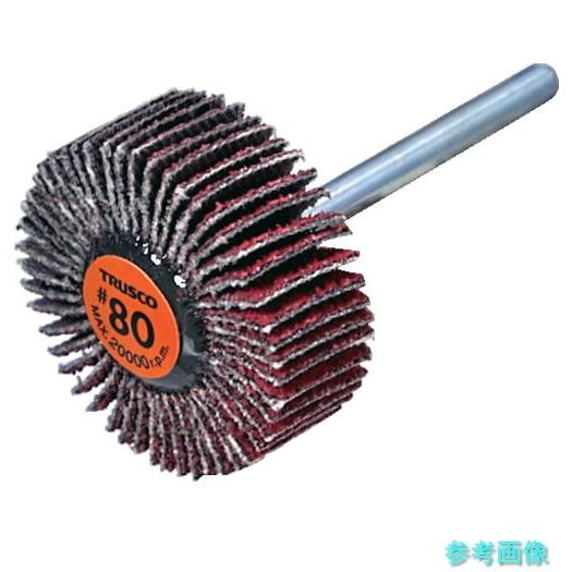 TRUSCO TCF2510-CE-80 セラミックフラップホイール 軸径3mm ＃80 外径25×...
