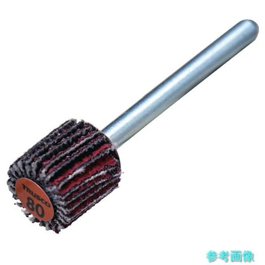 TRUSCO TCF1010-CE-80 セラミックフラップホイール 軸径3mm ＃80 外径10×...
