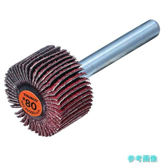 TRUSCO TCF2515-CE-80 セラミックフラップホイール 軸径6mm ＃80 外径25×...