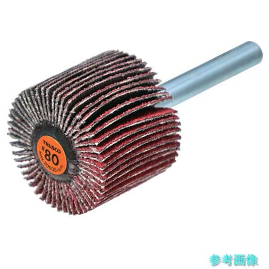 TRUSCO TCF3025-CE-80 セラミックフラップホイール 軸径6mm ＃80 外径30×...