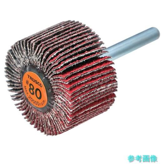 TRUSCO TCF4025-CE-80 セラミックフラップホイール 軸径6mm ＃80 外径40×...