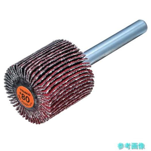 TRUSCO TCF2525-CE-80 セラミックフラップホイール 軸径6mm ＃80 外径25×...