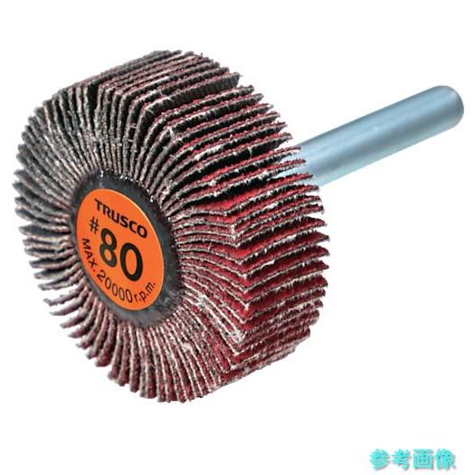 TRUSCO TCF4015-CE-80 セラミックフラップホイール 軸径6mm ＃80 外径40×...