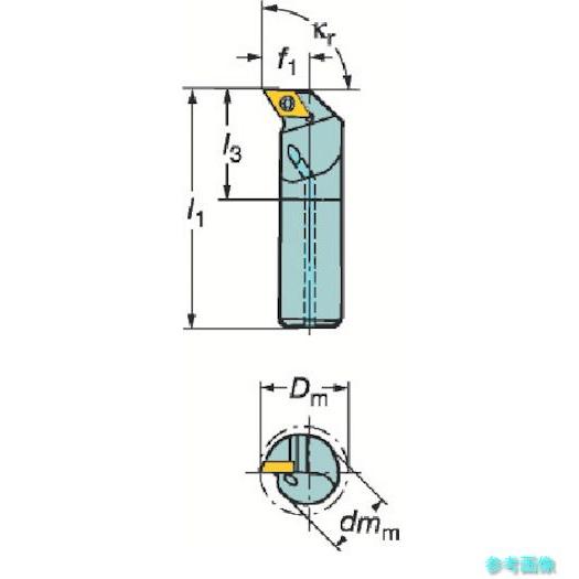 SANDVIK A20S-SDUPR 11-R コロターン111 ポジチップ用ボーリングバイト(48...