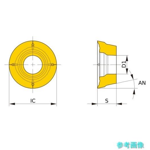 三菱 RPMT1040M0E8-R1(MV1030) 転削加工用コーテッド超硬材種“MV1000シリ...
