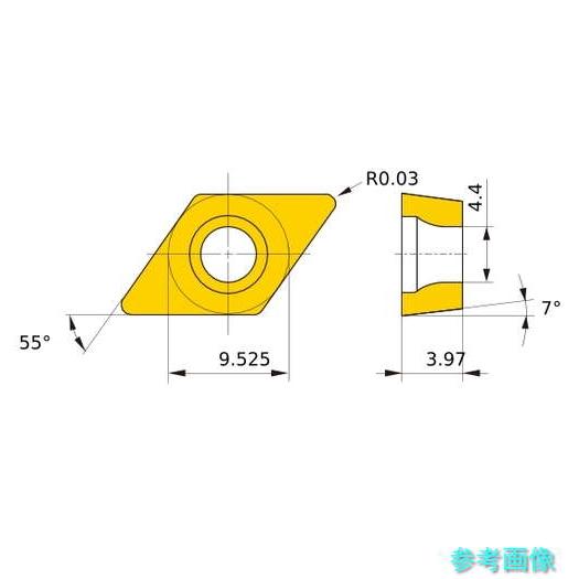 三菱 DCET11T3V3R-SN(MS7025) 旋削加工用ポジティブインサート MS7025 【...