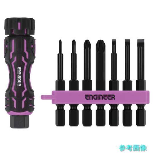 ENGINEER DZ-81P 差替式ドライバー MINIドライヴ&amp;プラマイミドル PINK&amp;BLA...