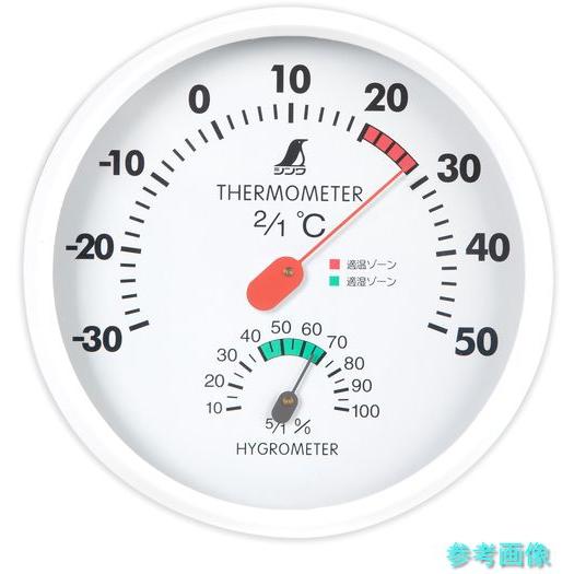 (シンワ) 72597 温湿度計 F 丸型 15cm ホワイト