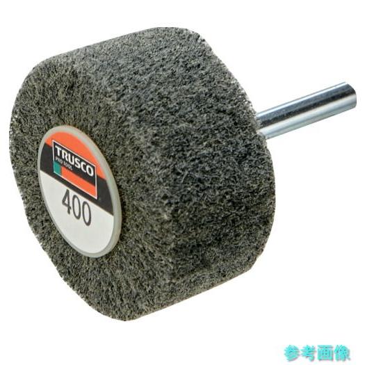 TRUSCO UFN-825-400 ナイロン軸付ホイール 外径80×厚み25×軸6 400＃ (5...