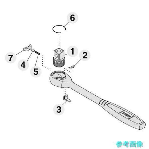 TONE RK-RH3CH ラチェットハンドル用リペアキット 適合機種RH3CHS、RH3CH 【1...
